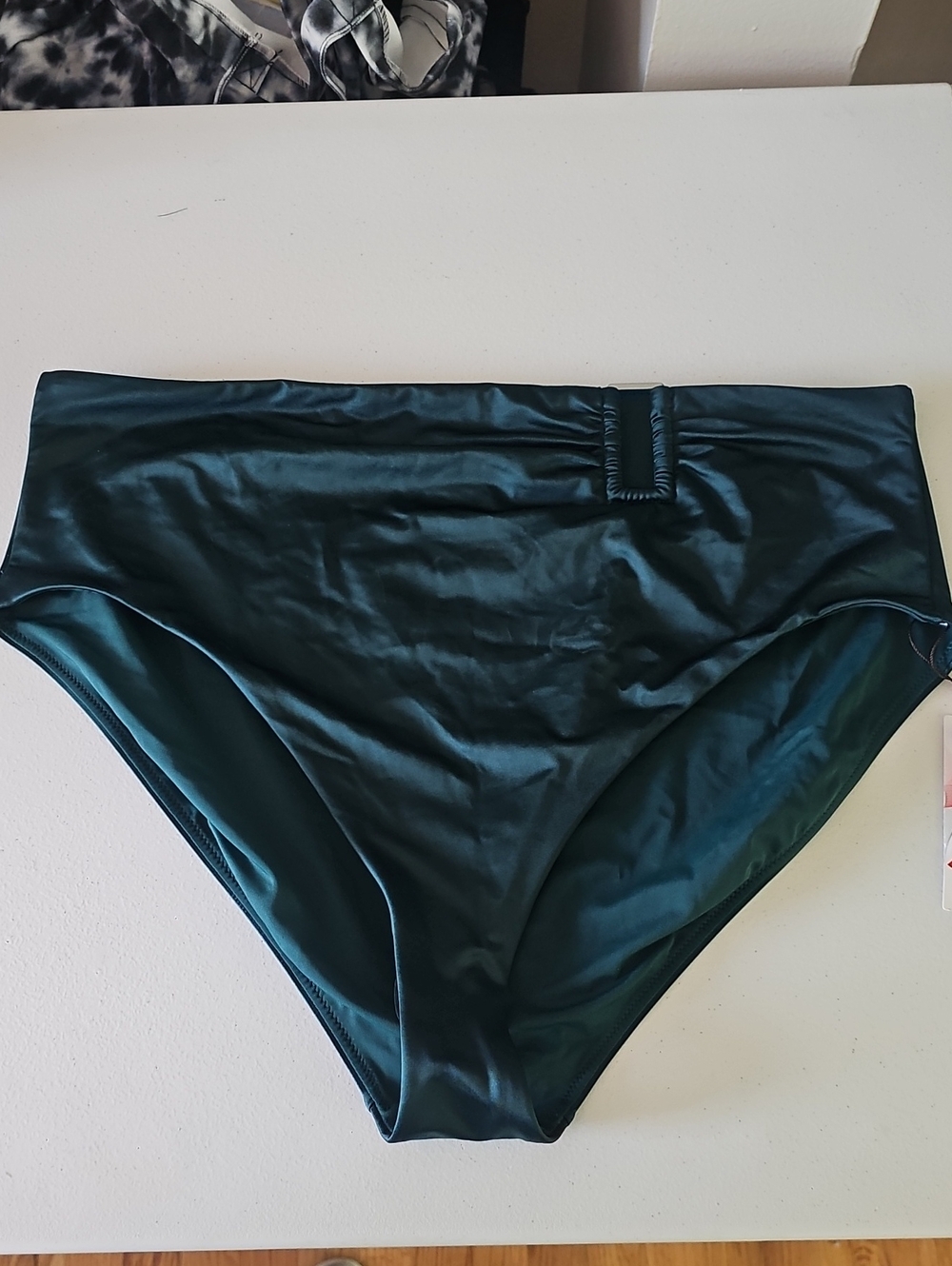 CALIA by Carrie Underwood Dark Teal High-Waist Bikini Bottom